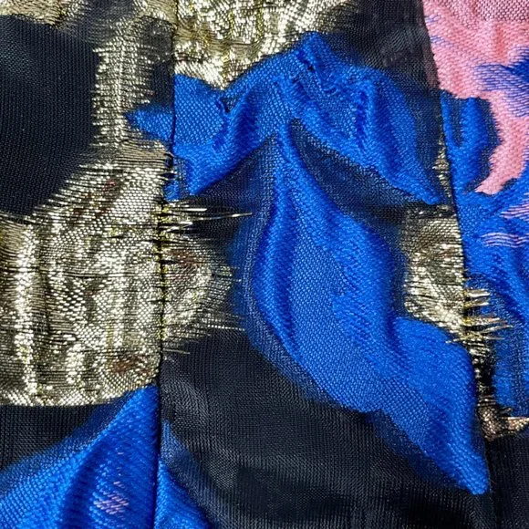 Mark + James Badgley Mischka Metallic Floral Jacquard Fit & Flare Dress - Picture 8 of 15